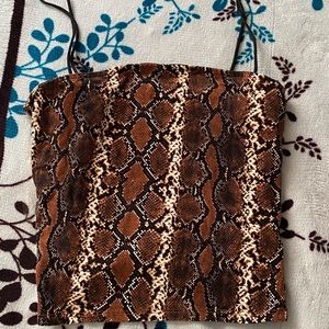 Snake print crop top